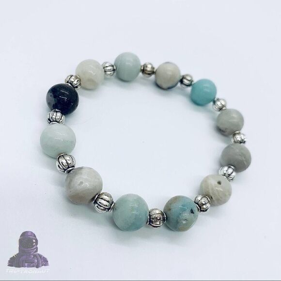 “Space Between” ~ Amazonite Beaded Bracelet - Picture 5 of 8